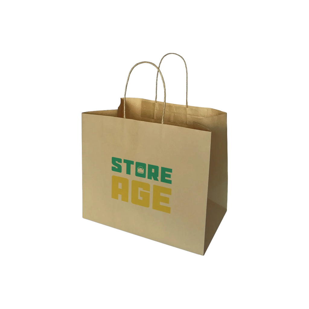 Kraft brown twisted handle size M TH02 available for custom printing logo wholesale Malaysia