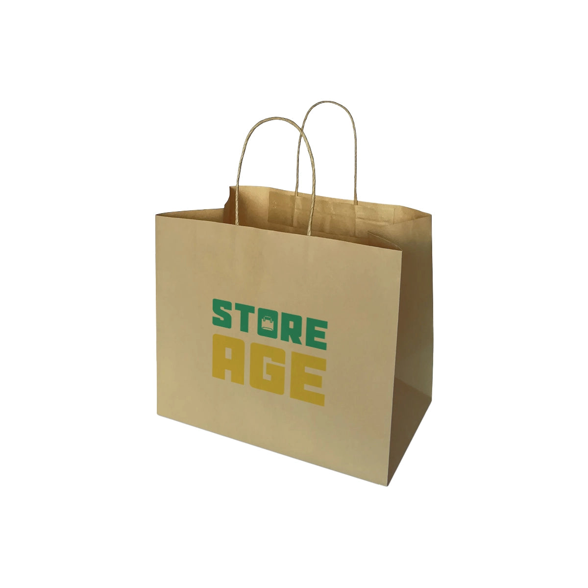 Kraft brown twisted handle size M TH02 available for custom printing logo wholesale Malaysia