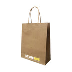 Brown Twisted Handle Paper Bag Size M (TH09) - 240 X 120 X 300 mm dimensions for wholesale custom order Malaysia