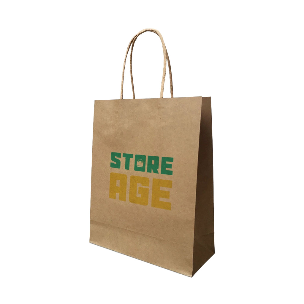 Brown Twisted Handle Paper Bag Size M (TH09) - 240 X 120 X 300 mm dimensions for wholesale custom order Malaysia