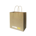 Brown Twisted Handle Paper Bag Size M (TH10) - 280 X 150 X 280 mm dimensions for wholesale custom order Malaysia