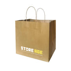 Kraft brown twisted handle size XL available for custom printing logo wholesale Malaysia