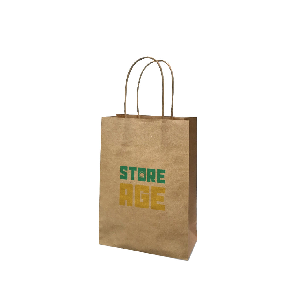 Kraft brown twisted handle size XXS available for custom printing logo wholesale Malaysia