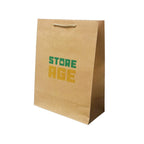 Rope Handle Brown Kraft Paper Bag Size L dimensions for wholesale order
