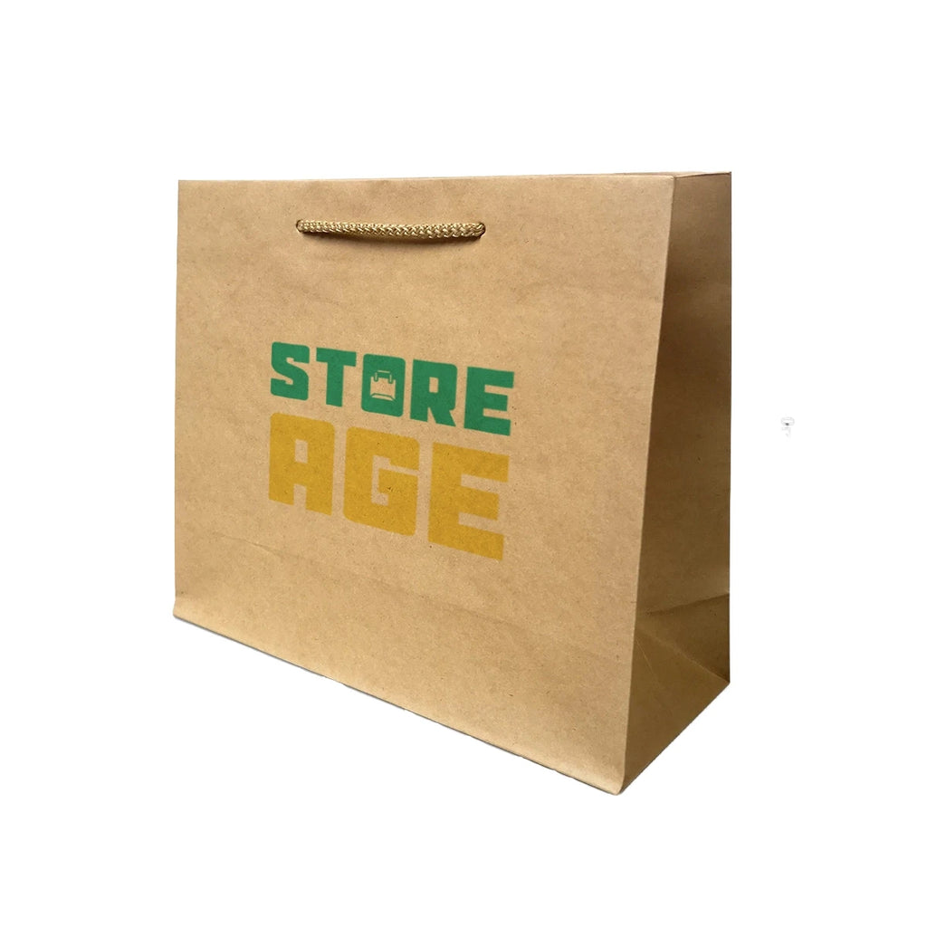 Rope Handle Brown Kraft Paper Bag Size XL dimensions for wholesale custom order