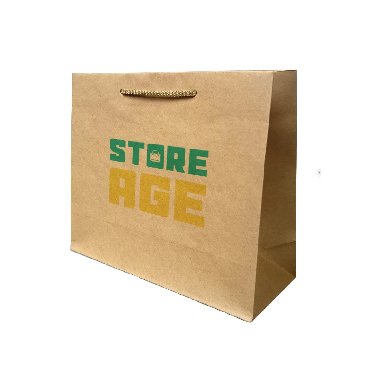 Rope Handle Brown Kraft Paper Bag Size XL dimensions for wholesale custom order