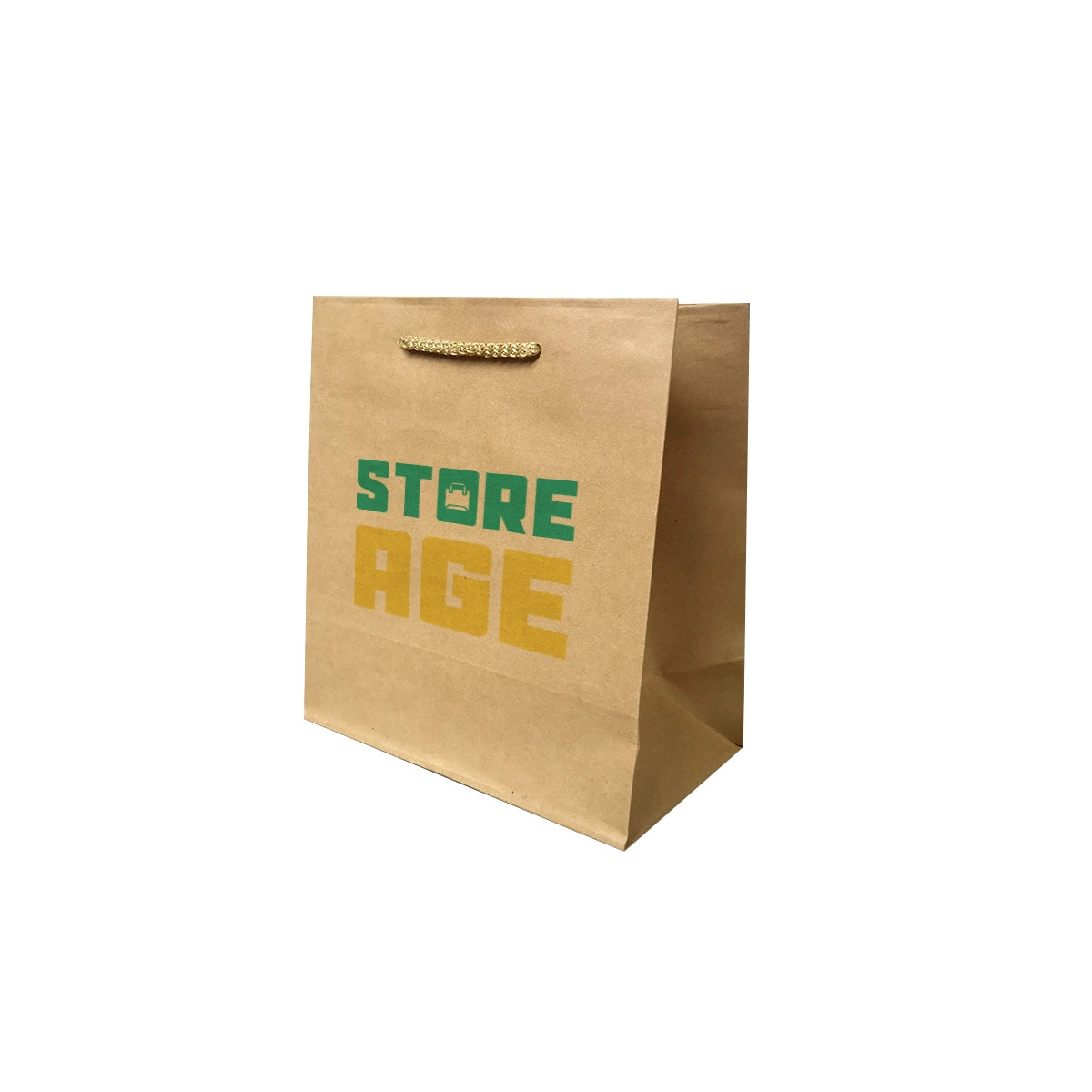 Rope Handle Brown Kraft Paper Bag Size XXS dimensions for wholesale order