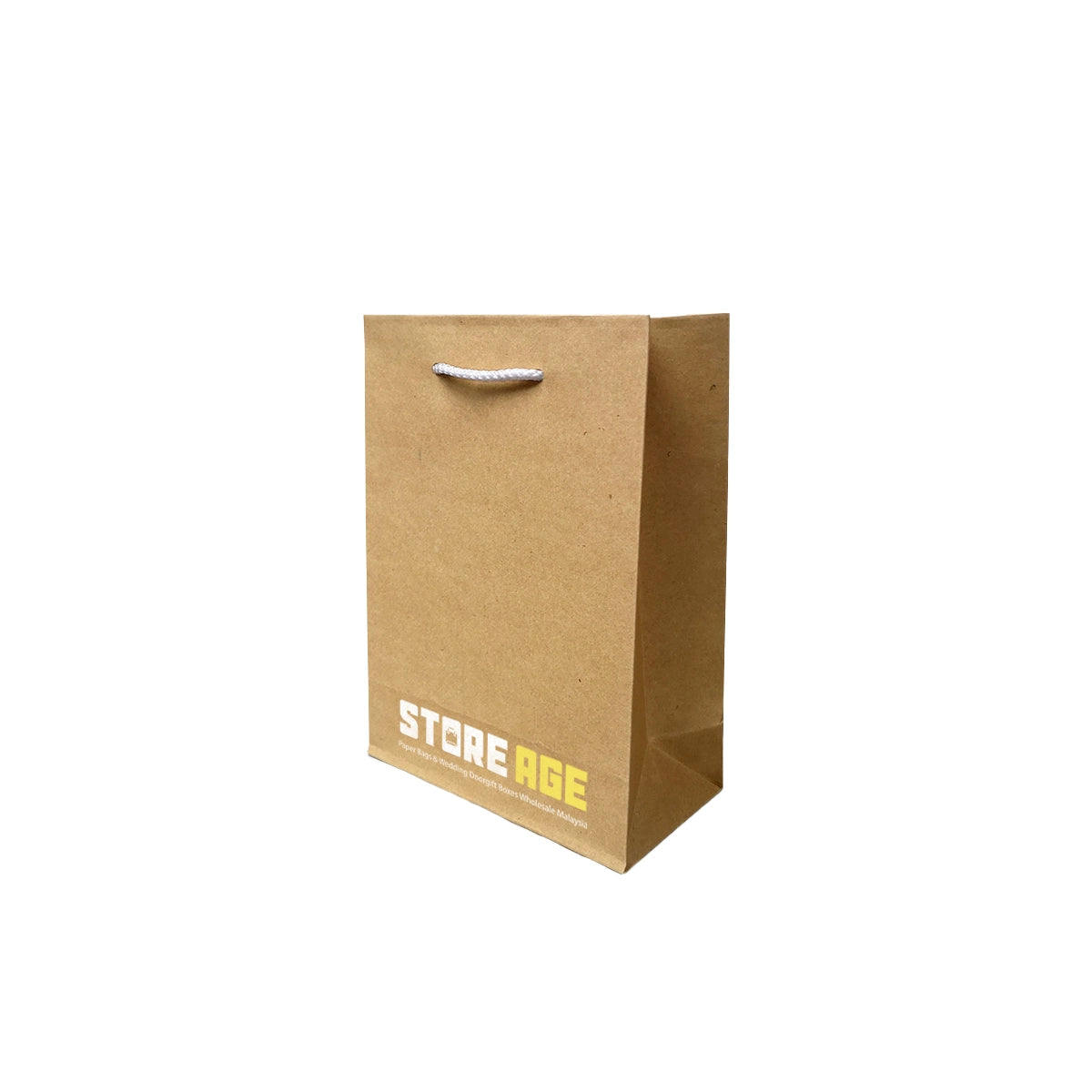 Kraft brown rope handle size XXS available for custom printing logo wholesale Malaysia