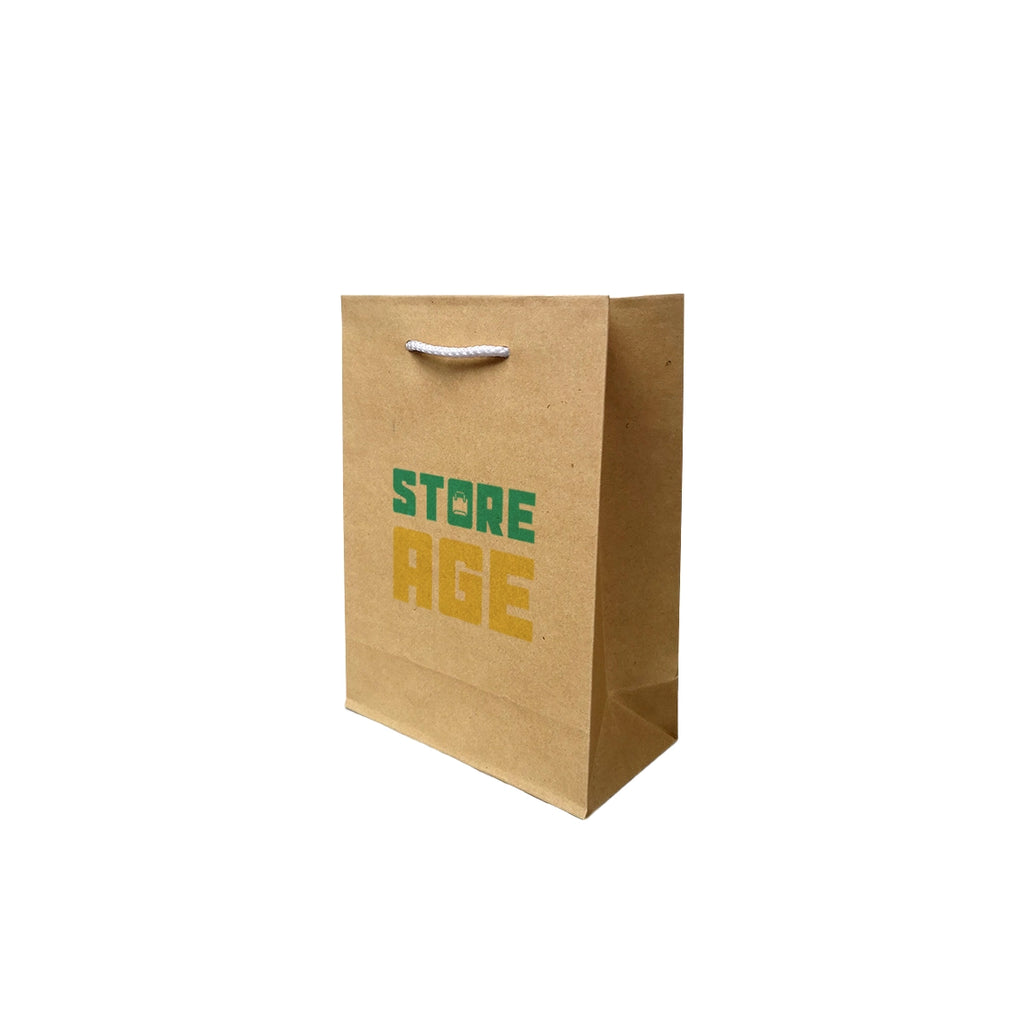 Kraft brown rope handle size XXS available for custom printing logo wholesale Malaysia