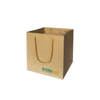 Kraft Square Cake Bag Size M (SQ01) – 245 x 245x 250 mm Cake Packaging Bag for bakery & dessert Wholesale Custom Order Malaysia
