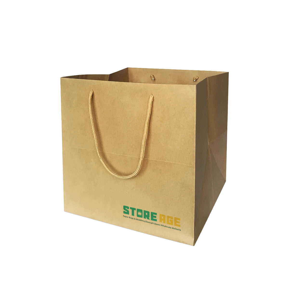 Kraft Square Cake Bag Size M (SQ02) – 305 x 305 x 305 mm Cake Packaging Bag Wholesale Custom Order Malaysia 