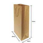 Kraft Wine Bag Size M - 200 X 100 X 370 mm dimensions for wholesale order Malaysia