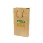 Kraft Wine Bag Size M - 200 X 100 X 370 mm dimensions for wholesale custom order Malaysia