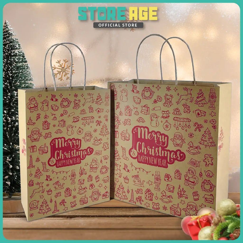 Eco-friendly christmas festive paper bag suitable for gift packaging - wholesale Malaysia