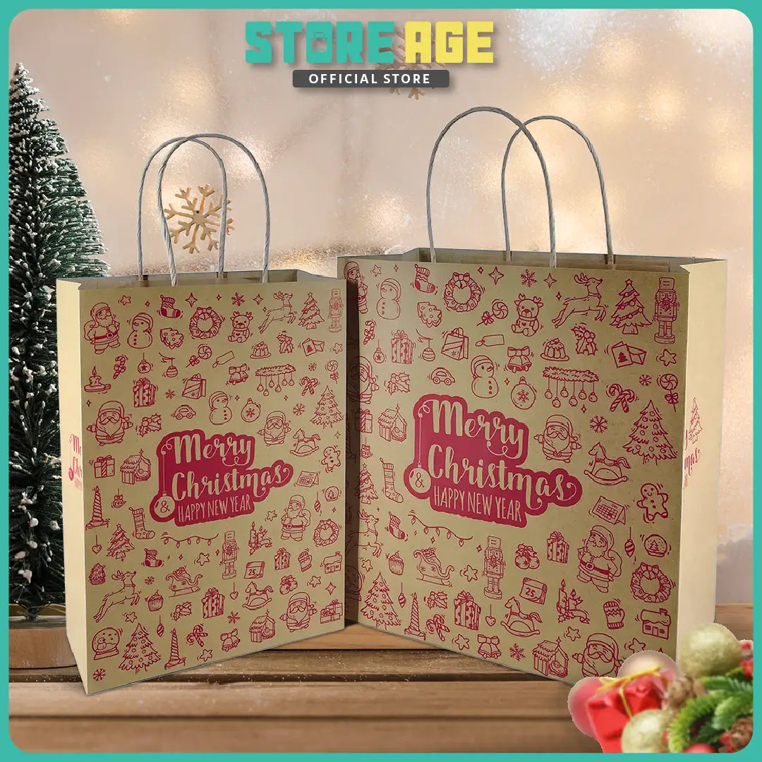 Eco-friendly christmas festive paper bag suitable for gift packaging - wholesale Malaysia