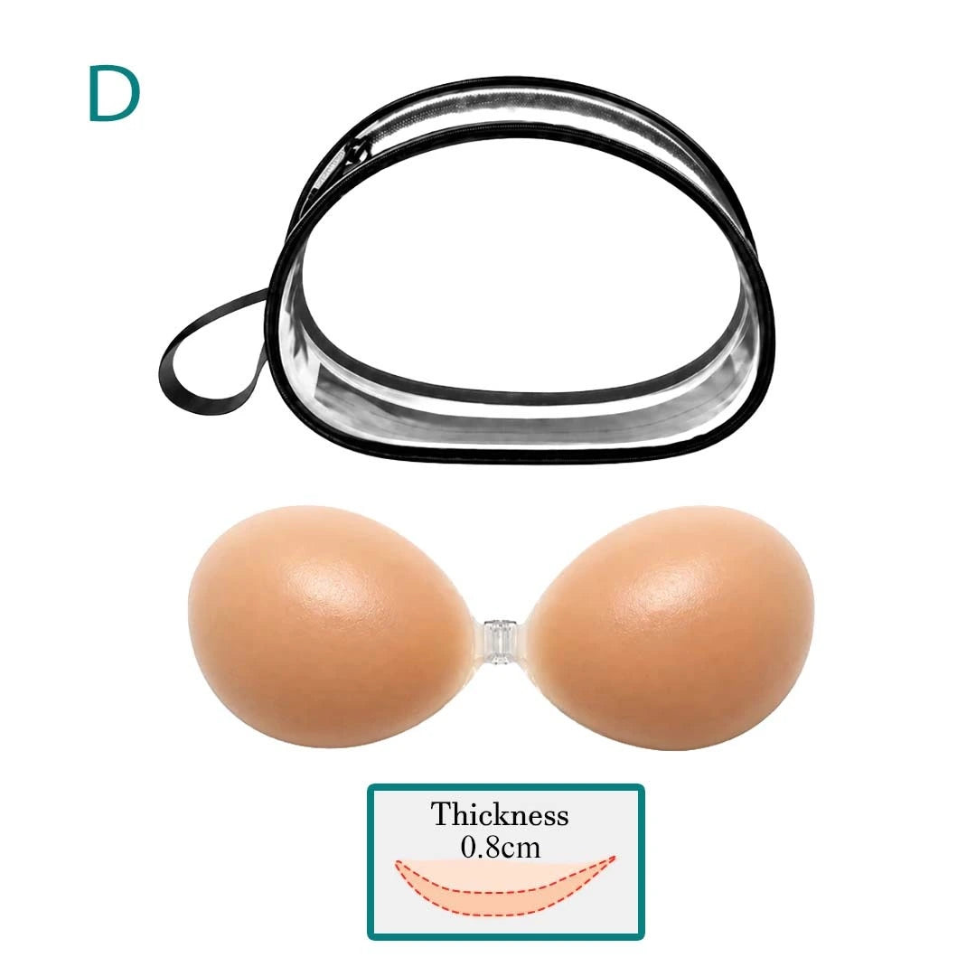 Nubra SIlicone Push Up Bra with D Cup Size - Reusable Bra for bridal gowns, evening dresses, party wear and special occasions.