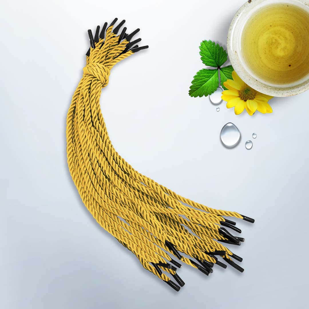4.5mm x 12"/30cm Length Nylon String design YLW201 yellow - gift bag handle replacement