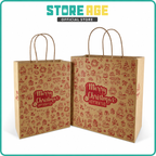 Brown Christmas Festive Paper Bag for Xmas wholesale gift packaging - wholesale Malaysia