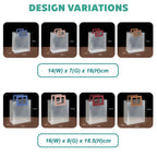PP Tote Color Handle Transparent Bag - size & design variations available for bulk Malaysia order