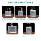 PP Tote Brown Handle Transparent Bag variant size for reusable shopping and gift bag - wholesale Malaysia