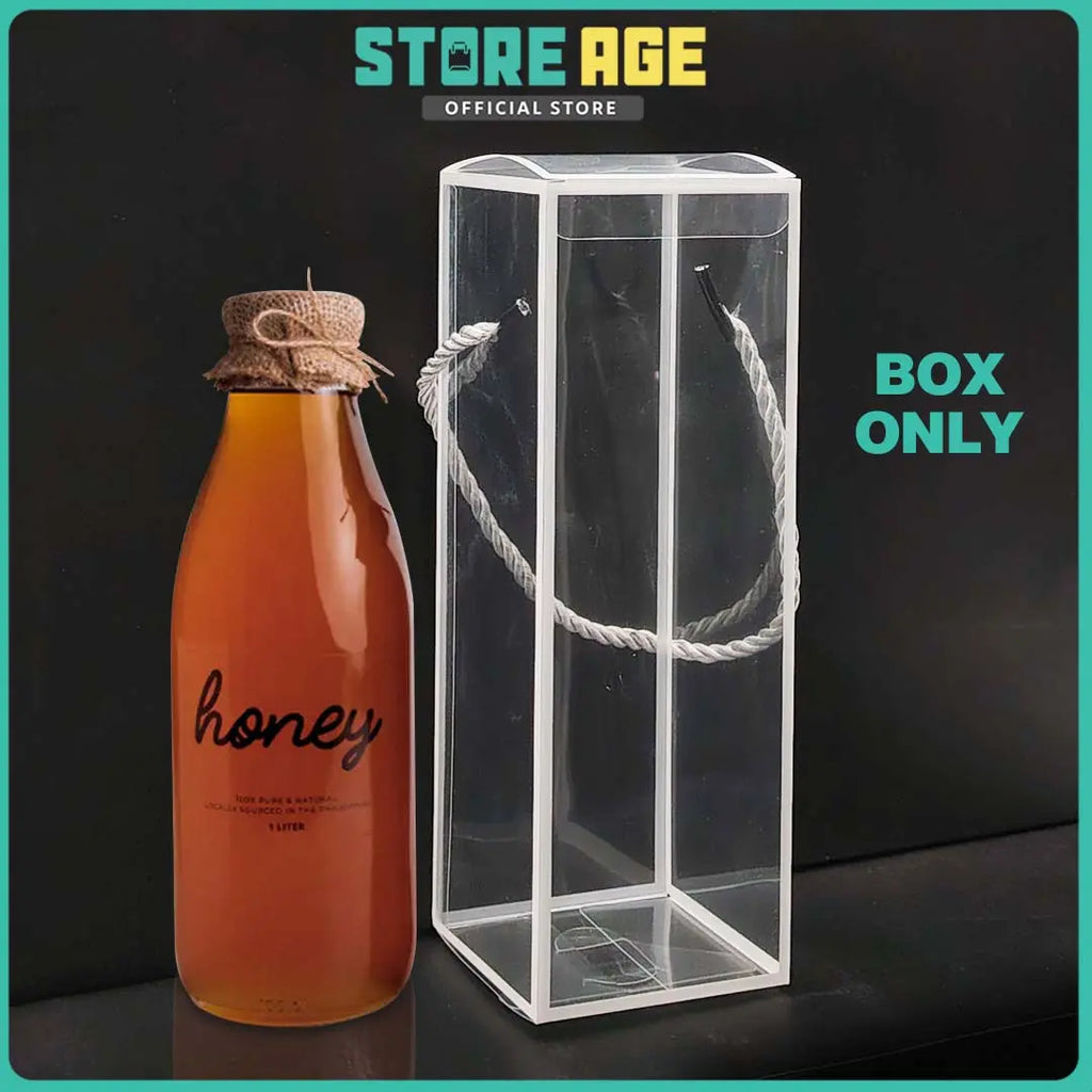 PVC Transparent Bottle Box with Handle for bottle packaging - wholesale Malaysia