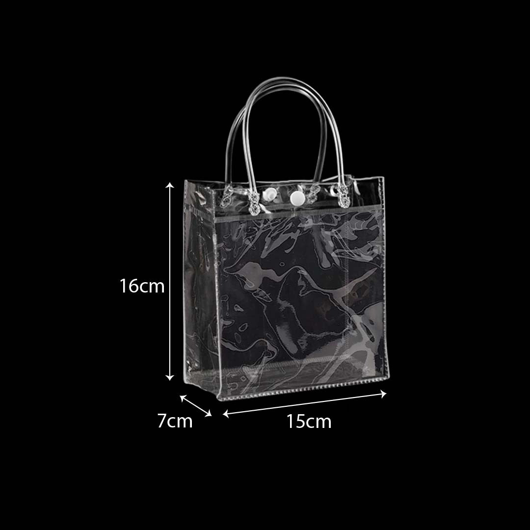 PVC Plain Transparent Bag PLA01 15 x 7 x 16 cm - clear gift bag wholesale Malaysia
