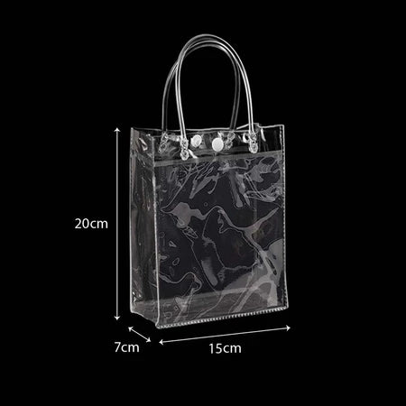PVC Plain Transparent Bag PLA02 15 x 7 x 20 cm - clear gift bag wholesale Malaysia