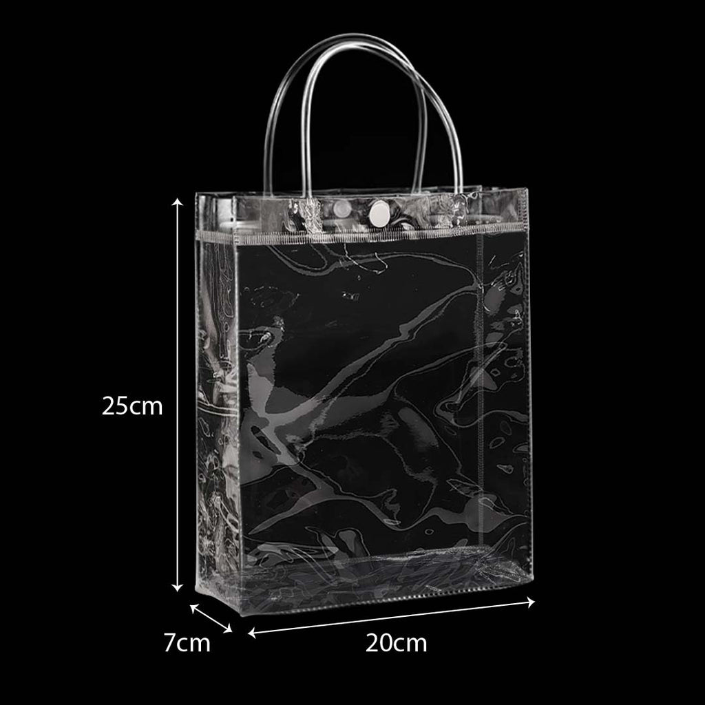 PVC Plain Transparent Bag PLA04 20 x 7 x 25 cm - clear gift bag wholesale Malaysia