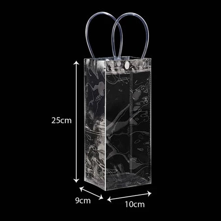 PVC Plain Transparent Bag PLA05 10 x 9 x 25 cm - clear gift bag wholesale Malaysia