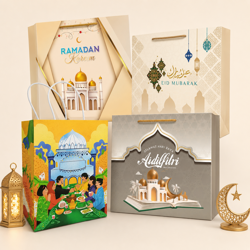 Raya Festive Paper Bag for doorgift Raya, kenduri kahwin - wholesale Malaysia