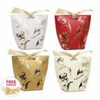 Luxury Ribbon Gift Box with Hot Stamping for doorgift kahwin packaging - wholesale Malaysia