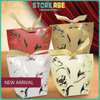 Luxury Ribbon Gift Box with Hot Stamping for doorgift kahwin packaging - wholesale Malaysia