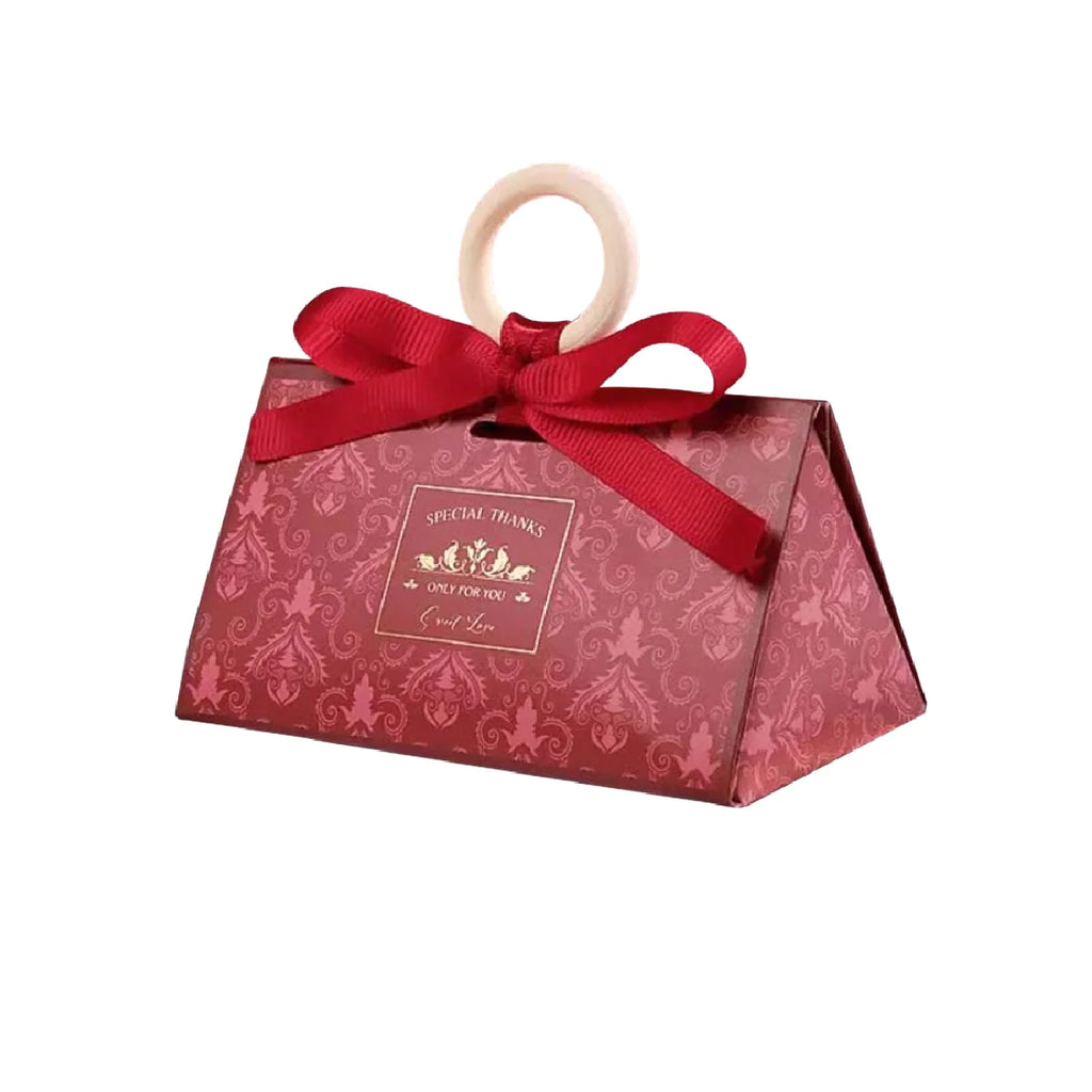 Rope Triangular Luxury Gift Box dimension for wedding favor / sweet candy box - wholesale Malaysia