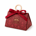 Rope Triangular Luxury Gift Box - Red variant for wedding favor / sweet candy box