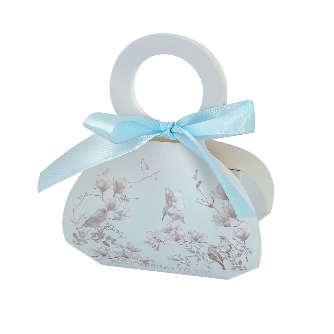 Ring Handle Candy Gift Box design 006BL01 (blue) - wedding favor / sweet box Malaysia