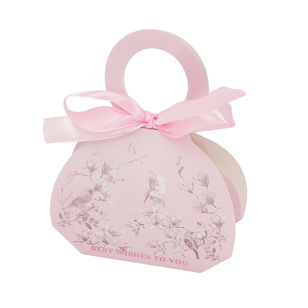 Ring Handle Candy Gift Box design 006PK01 (pink) - wedding favor / sweet box