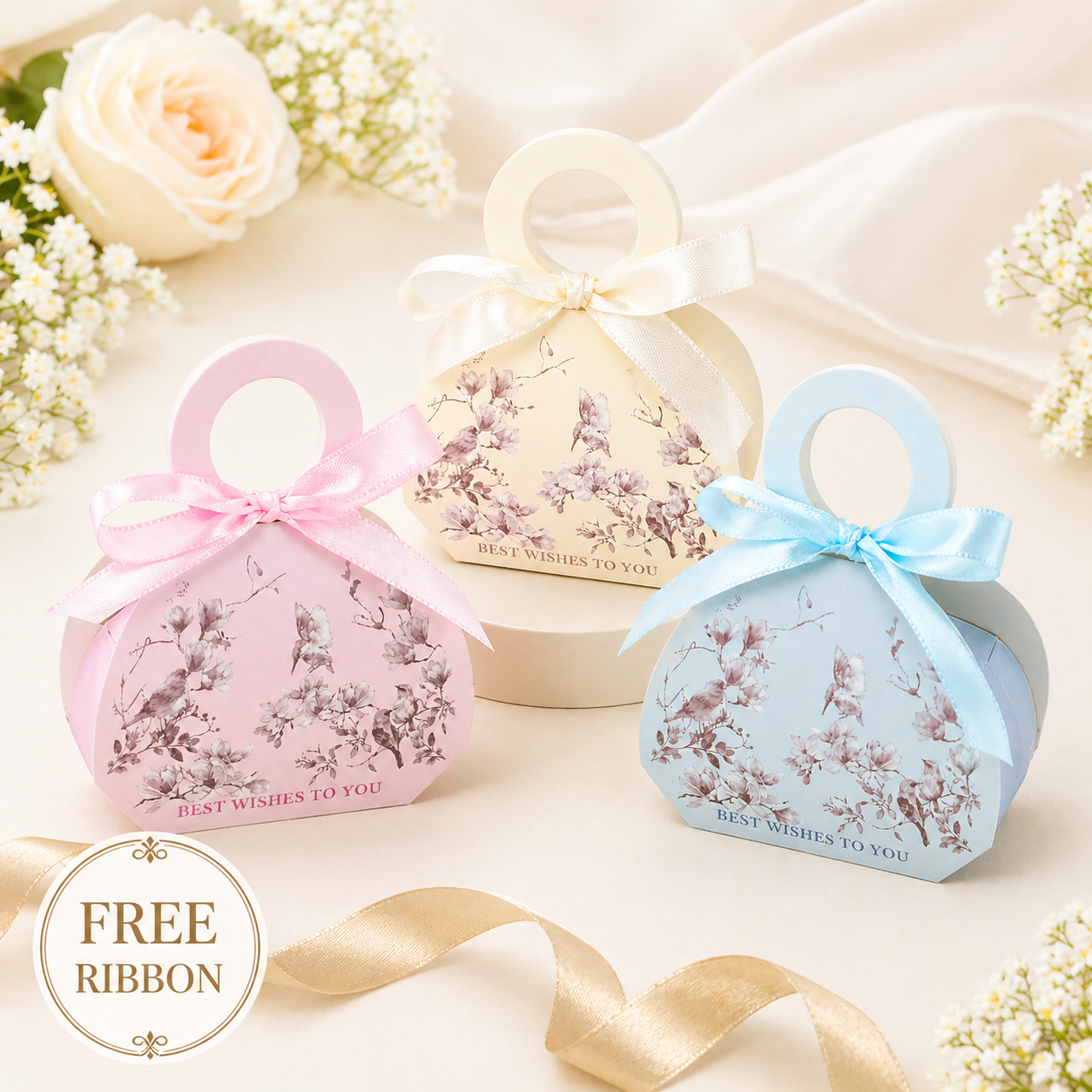 Ring Handle Candy Gift Box for wedding favor / sweet box - wholesale Malaysia