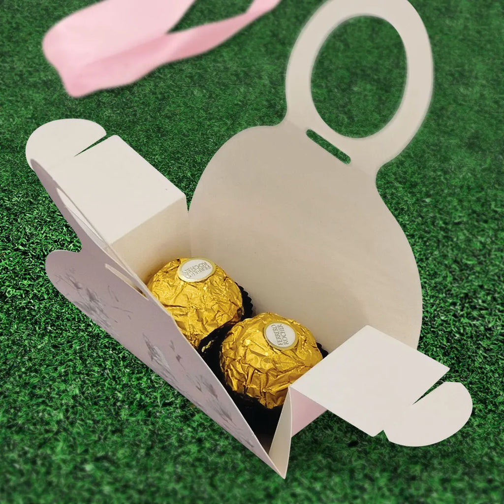 Ring Handle Candy Gift Box fit two Ferrero Rocher chocolate for wedding doorgift - wholesale doorgift packaging Malaysia