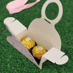 Ring Handle Candy Gift Box fit two Ferrero Rocher chocolate for wedding doorgift - wholesale doorgift packaging Malaysia