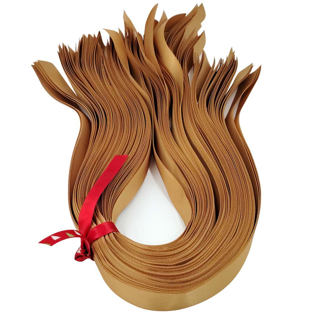 2cm Flower Bouquet Satin Ribbon (60CM) - Gold variant for florist & gift wrapping supply Malaysia