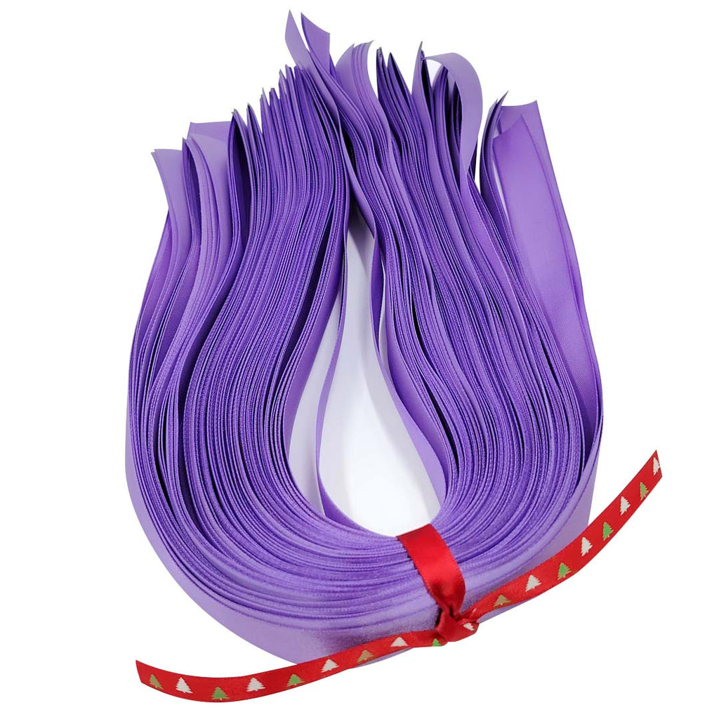 2cm Flower Bouquet Satin Ribbon (60CM) - Purple variant for florist & gift wrapping supply