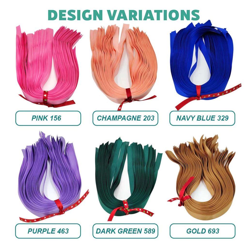 2cm Flower Bouquet Satin Ribbon (60CM) - color variations available for bulk Malaysia order
