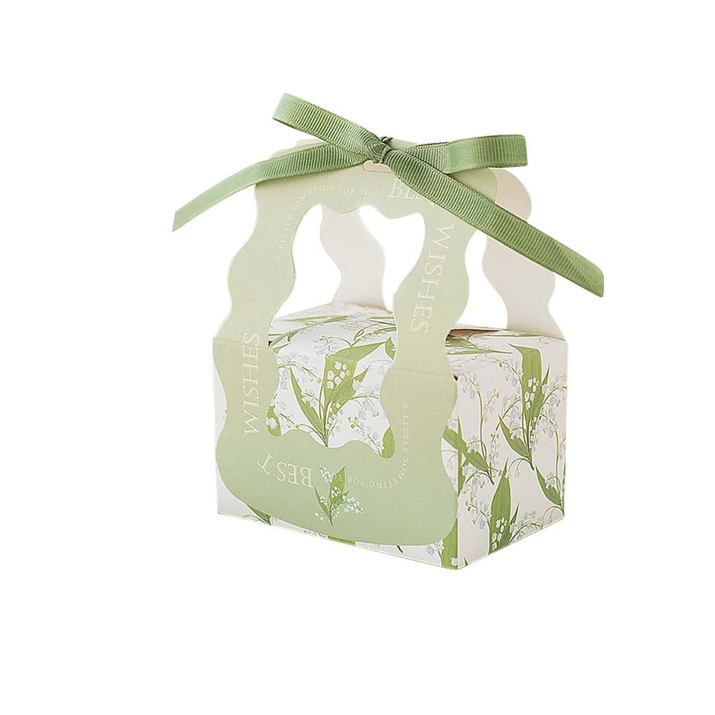 Small Rectangular Ribbon Gift Box - Green variant for doorgift kahwin packaging