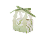 Small Rectangular Ribbon Gift Box - Green variant for doorgift kahwin packaging