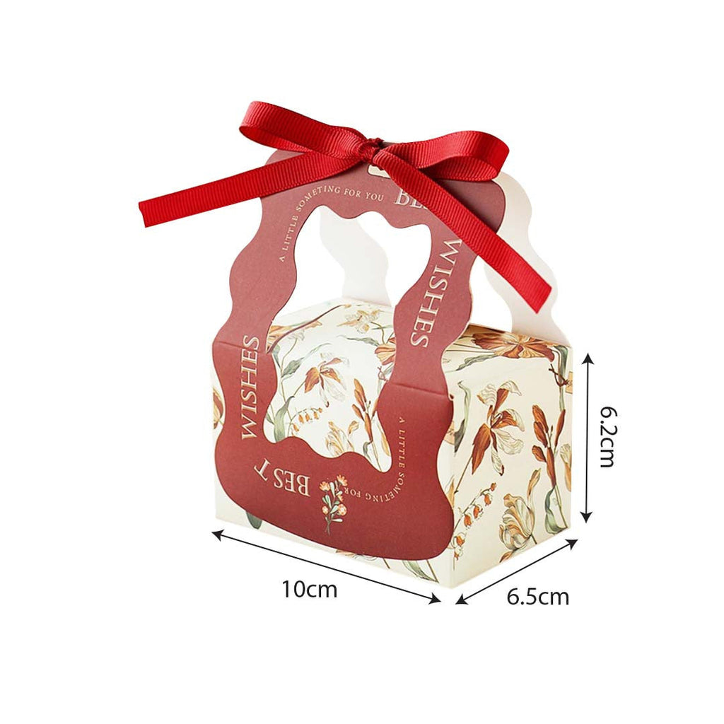 Small Rectangular Ribbon Gift Box - Red variant for doorgift kahwin packaging