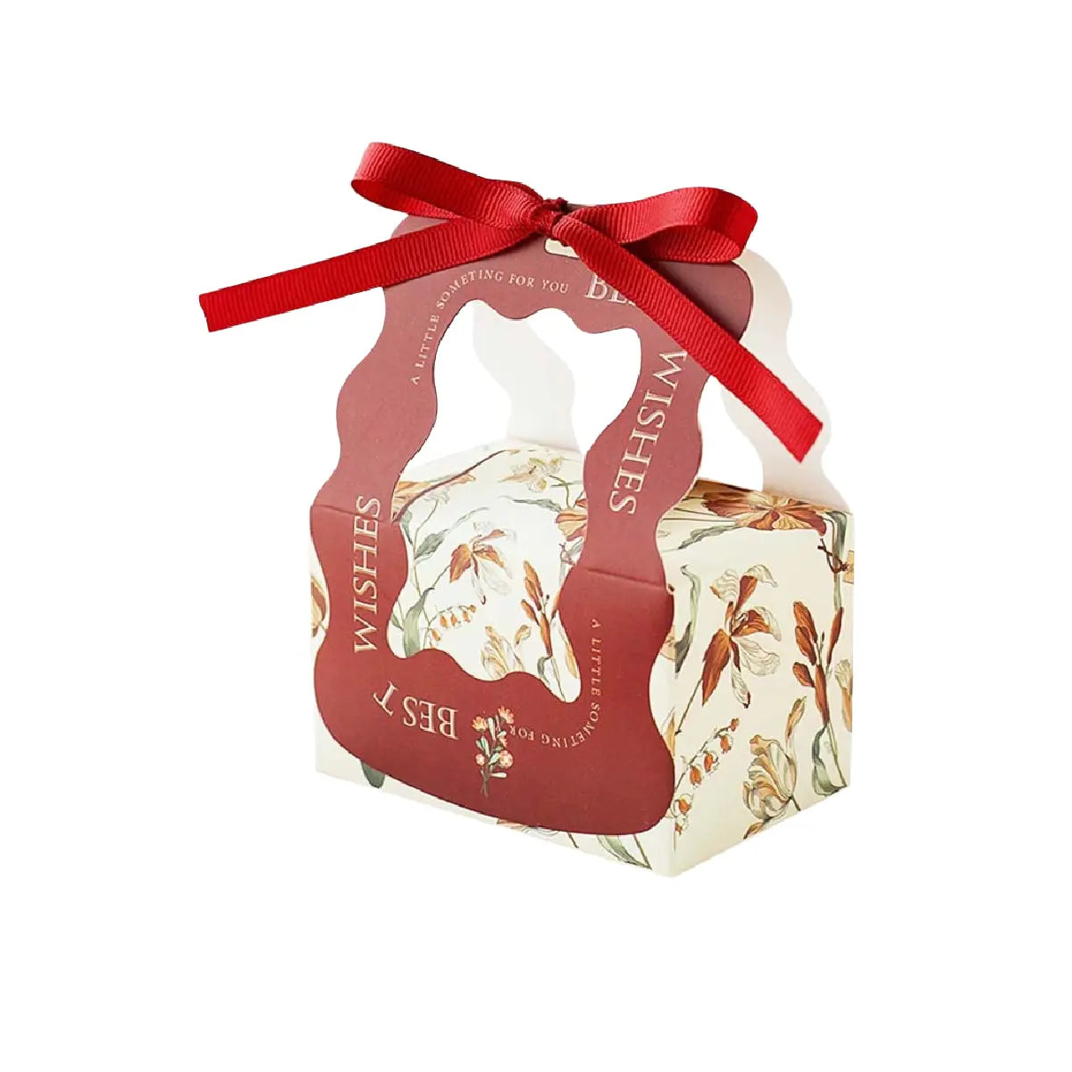 Small Rectangular Ribbon Gift Box - Red variant for doorgift kahwin packaging
