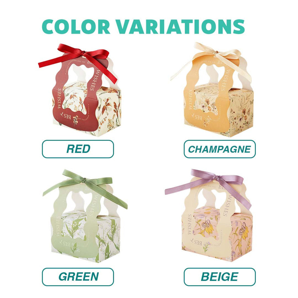 Small Rectangular Ribbon Gift Box - color variations available for bulk Malaysia order