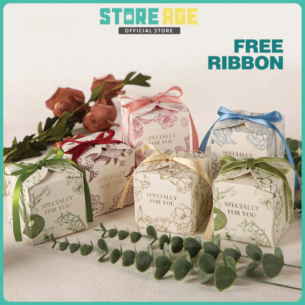 Small Square Floral Candy Box for wedding favor / sweet box - wholesale Malaysia