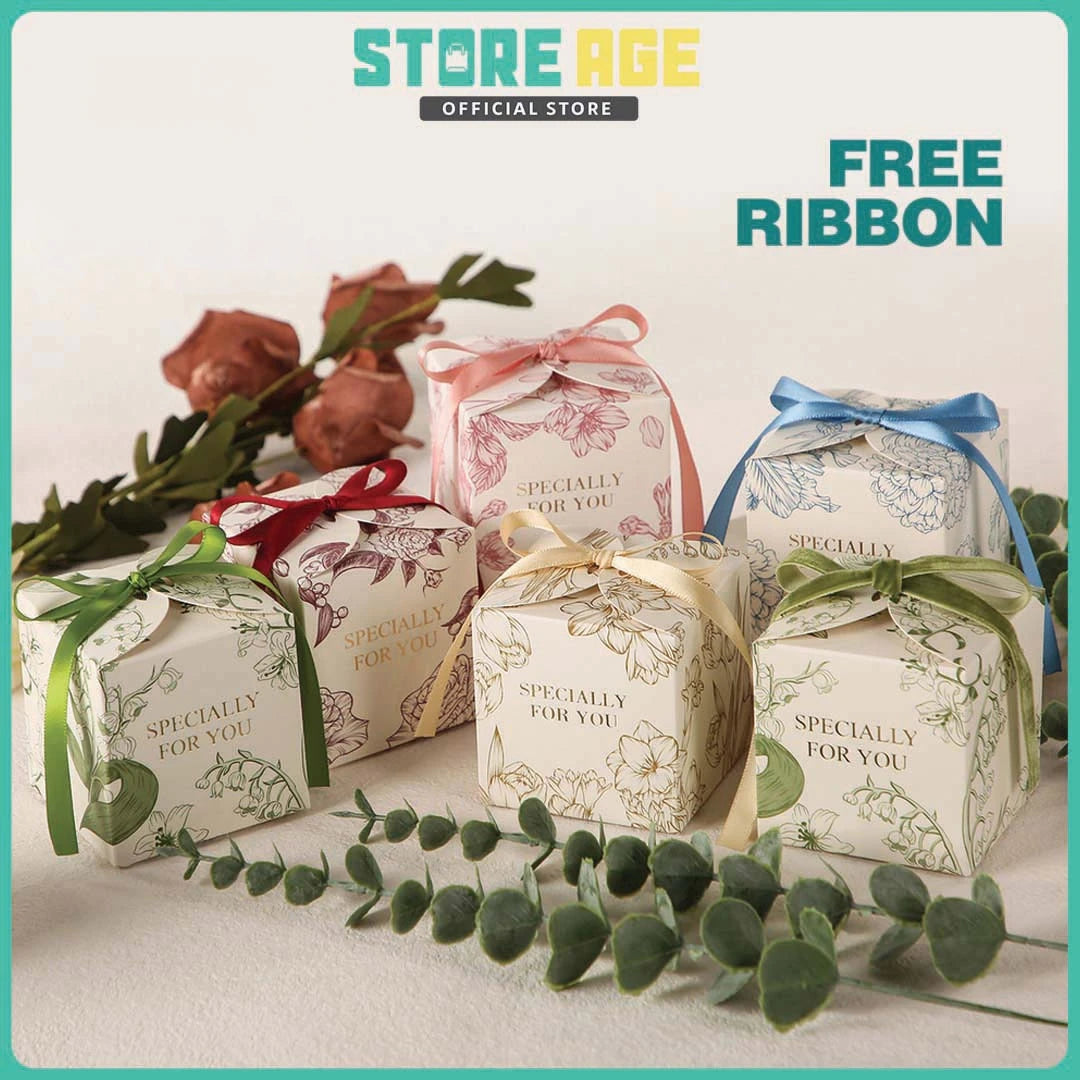 Small Square Floral Candy Box for wedding favor / sweet box - wholesale Malaysia