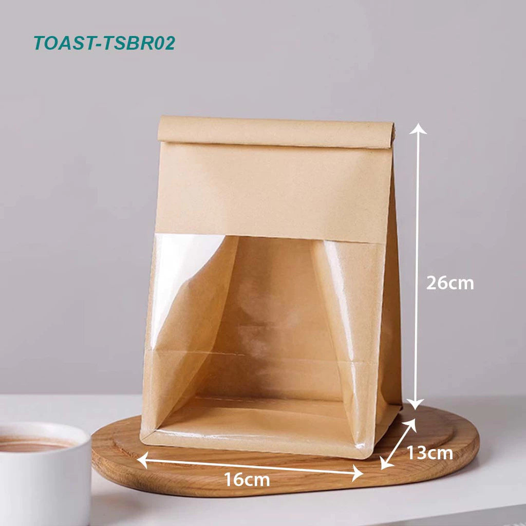 Toast Bag with Window design TSBR02 - bakery takeaway